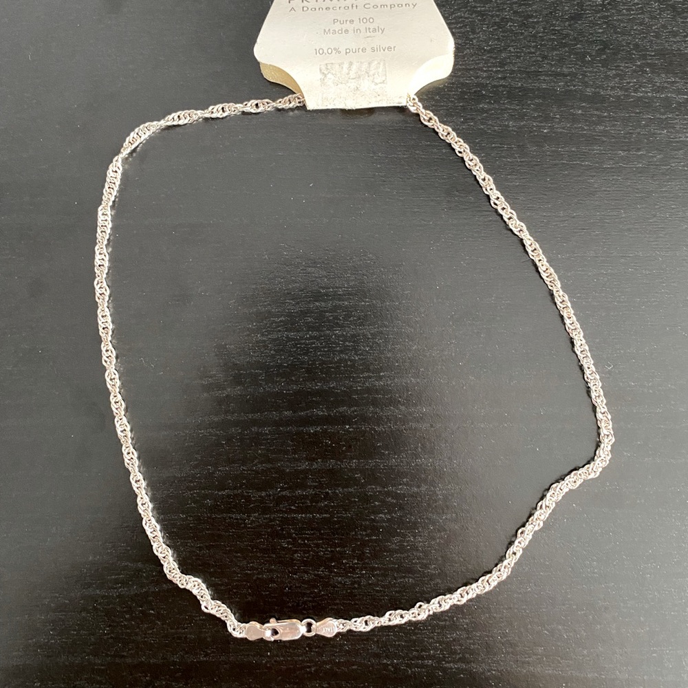 NWT PRIMAVERA Sterling Silver Rope Necklace